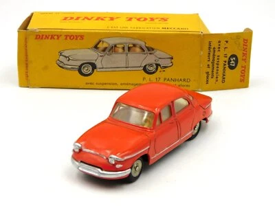 Dinky Toys Panhard PL17 #547 Rosso chiaro vintage diecast model car 1/43 France - Immagine 1 di 4
