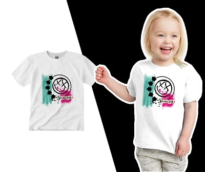 Camiseta Blink 182 Autotitulada NIÑO PEQUEÑO Manga Corta Blanca Estampado Gráfico Nueva Foto 1 de 2
