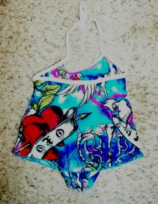 Traje de baño XOXO para niñas pequeñas talla 18 meses usado en excelente estado Foto 1 de 2