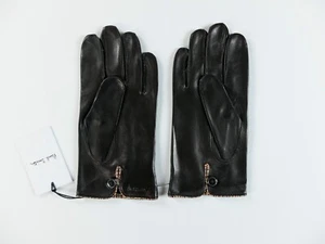 PAUL SMITH Mainline braune Streifen Paspel ungefütterte Lederhandschuhe Large authentisch - Bild 1 von 7