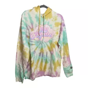 By Samii Ryan Pastel Tie Dye Long Sleeve "Try Again" Hoodie Size M NWT - Picture 1 of 10