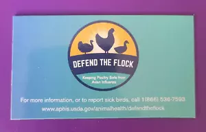 Defend The Flock Magnet Dipartimento dell'Agricoltura degli Stati Uniti ca. 3 1/2"" x 2" - Foto 1 di 2