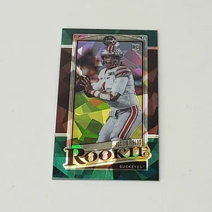 2021 Legacy Justin Fields Premium Editon Green Cracked Ice Mini 15/25 SSP Rookie - Picture 1 of 10