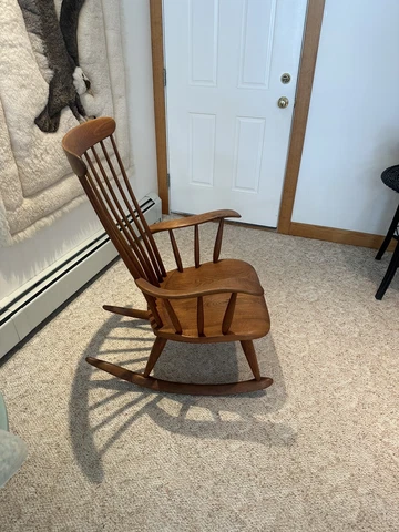Robert Whitley Custom made walnut rocking chair Cover