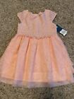 2T-summer Baby Girl Peach Lace Dress-new!!!