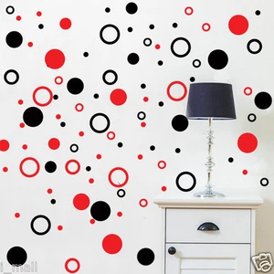 Circles Polka dot 2 colour ways Removable wall stickers for Kids room / Nursery - Picture 1 of 7