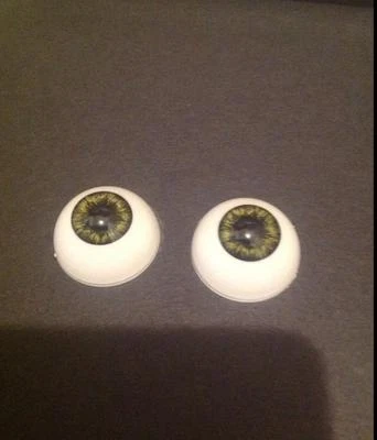 20 mm Pabol CA04 New Green Reborn Doll Eyes Acrylic half round FAST SHIPPING