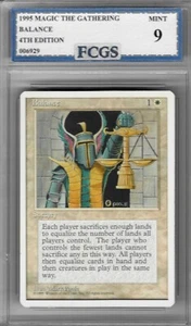1995 MTG 4th Edition Balance Graded FCGS 9 MINT!!! - Picture 1 of 4