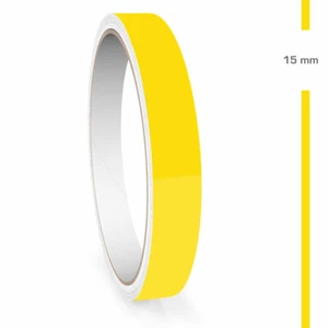Zierstreifen 15mm 10 Meter Gelb Glänzend RAL 1021 Glanz Auto Boot Motorrad WoMo - Bild 1 von 5