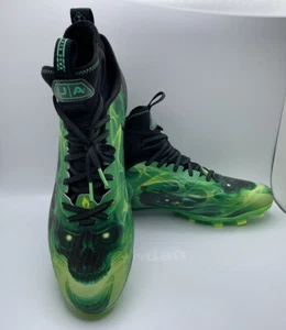 Under Armour Spotlight LUX MC LE Slime Football Cleats Sz 14 Green 3025376-001 - Picture 1 of 4