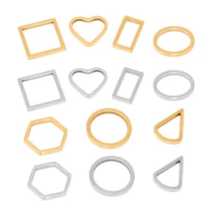 20 piezas Dijes Geometría Acero Inoxidable Conectores Pendiente Pulsera Colgante Fabricación - Imagen 1 de 22