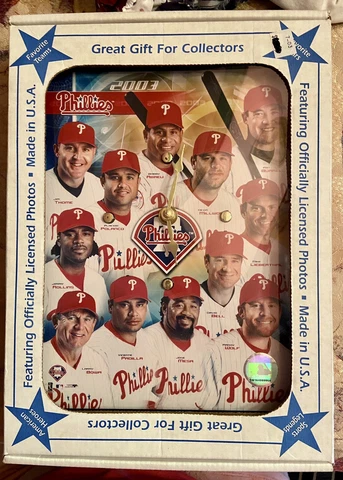 Philadelphia Phillies Baseball Top Players Wall Clock 2003 MLB Licensed Product Cover