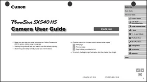 Cámara digital Canon Powershot SX540 HS manual de instrucciones del usuario - Imagen 1 de 1