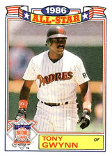 1987 Topps Glossy All-Stars #6 Tony Gwynn San Diego Padres HOF