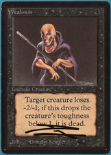 Weakness Beta PLD Black Common SIGNED MAGIC GATHERING CARD (ID# 221213) ABUGames