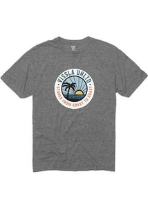 VISSLA Boy's S/S T-Shirt SUN DOWN - Black Heather - Large - NWT - Picture 1 of 1