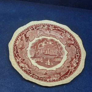 Antique 1890-2000 Mason's Ironstone "Vista Pink" Individual Bread Plate England - Picture 1 of 5