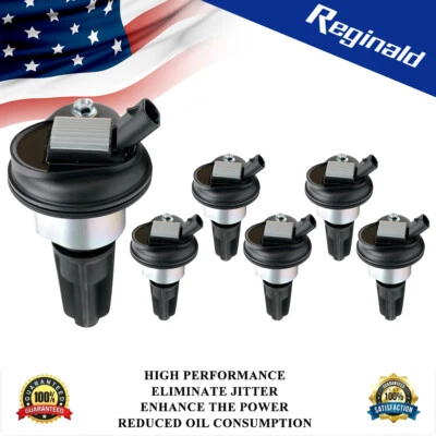 Conjunto de 6 bobinas de ignição para 2002-08 Chevy Trailblazer GMC Canyon Hummer H3 UF303 - Imagem 1 de 4