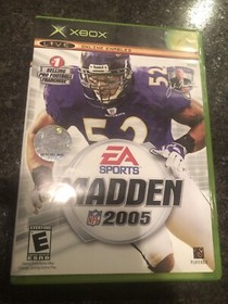 MADDEN NFL 2005 XBOX X BOX COMPLETE GAME CASE MANUAL WORKS WELL 2005 NES HQ