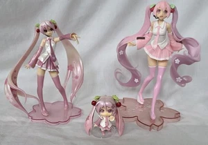 💛Excellent Hatsune Miku Sakura Miku Figure Lot 3 Piece Anime - Picture 1 of 2