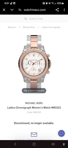 OROLOGIO MICHAEL KORS MK 5323 2 TONI ACCIAIO INOX ORO ROSA CRONOGRAFO QUARZO