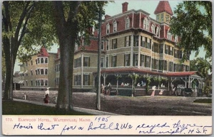 WATERVILLE, Maine Postcard ELMWOOD HOTEL Building / Street View -1905 RPO Cancel - Picture 1 of 2