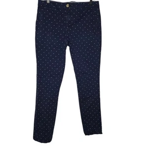 Tommy Hilfiger Damen marineblau gepunktet Montauk gerade Chino Hose Größe 8 - Bild 1 von 9