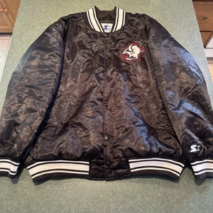 Chaqueta de satén vintage años 90 Buffalo Sabres vestuario universitario iniciador XXL 2XL  - Imagen 1 de 6