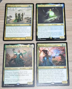 MTG 4x Rare Legendary Elf Elrond, Emmara, Rashmi & Sages of the Anima Commander - Bild 1 von 2