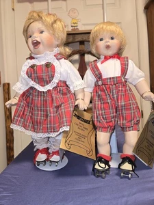 Seymour Mann Kenner Sammlung Porzellan Rollläufer Junge Mädchen Puppen - Bild 1 von 2