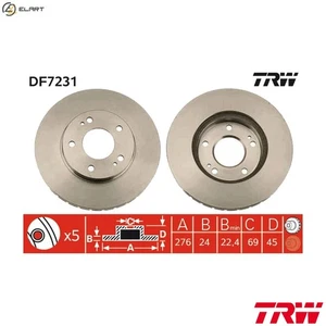 2x BRAKE DISC DF7231 FOR MITSUBISHI SPACE/RUNNER/WAGON FTO ECLIPSE/� GRANDIS - Picture 1 of 11