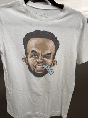 Under Armour sc30 Stephen Curry #30 金州战士 mvp wht 青少年衬衫 L — 第 1/4 张图片