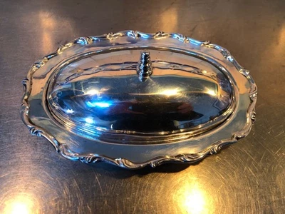 Винтажное блюдо с маслом из чистого серебра, J.L. Рейес, Мексика - Изображение 1 из 4