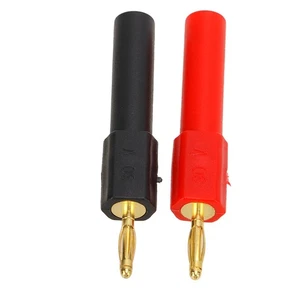 5Set 2mm Male to 4mm Female Banana Plug Adapter Red Black Brass Connector - Picture 1 of 6