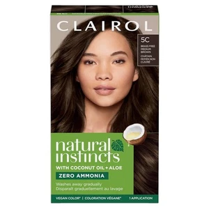 Clairol Natural Instincts Haircolor 5C Medium Brown Ammonia Free Brass Free 1ct - Picture 1 of 3