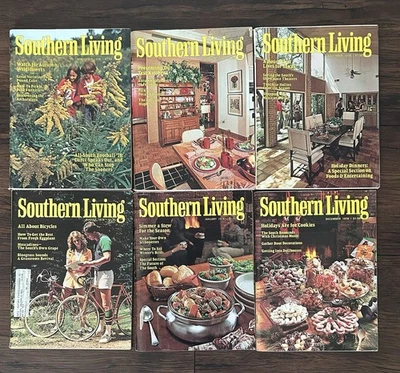 Vtg SOUTHERN LIVING Magazines - Lot Of 6- 1970s Vtg Ads Antique Magazines - Image 1 of 4