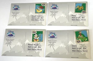 Disney Vacation Club DVC Member 4 Stamp Pin Set LE Donald Mickey Pluto Goofy - Picture 1 of 15