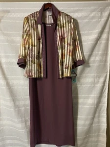 R & M Richards Petite Plum 2-teiliges Damenkleid Größe 16p neu 35,00 - Bild 1 von 6