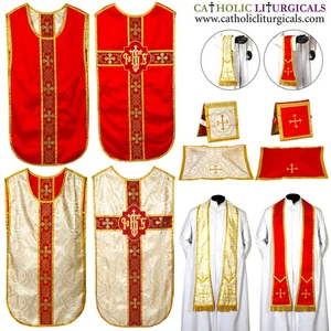 Gold and Red Reversible American Military Travel Vestment & 5pc mass set - Imagen 1 de 1