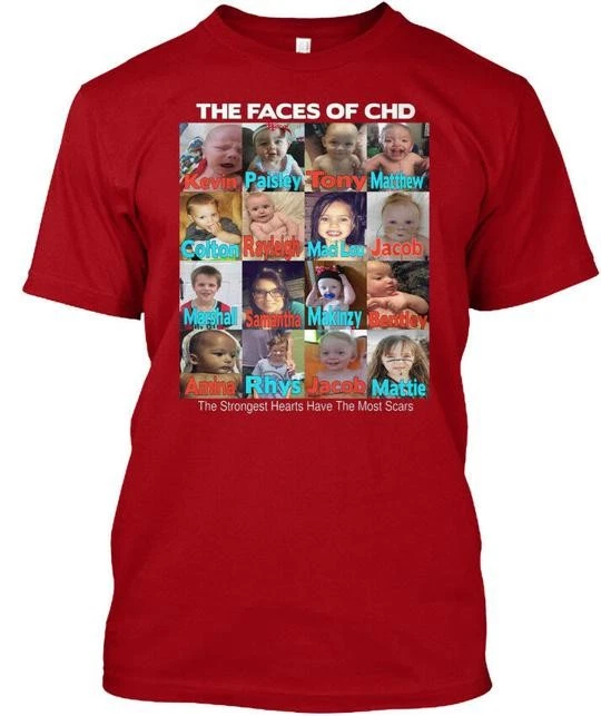 Camiseta The Faces Of Chd 4 Awareness Kevin Paisley Tony Hecha en EE. UU. S a 5XL Foto 1 de 1