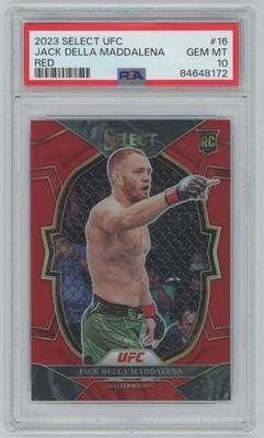 2023 panini select UFC rookie Red /175 psa10 Jack Della Maddalena #16 - Image 1 of 2