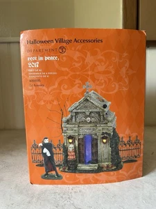 Department 56 Halloween Rest in Peace 2017 Crypt RARE #4059393 Set Of 4 Lit - Picture 1 of 14