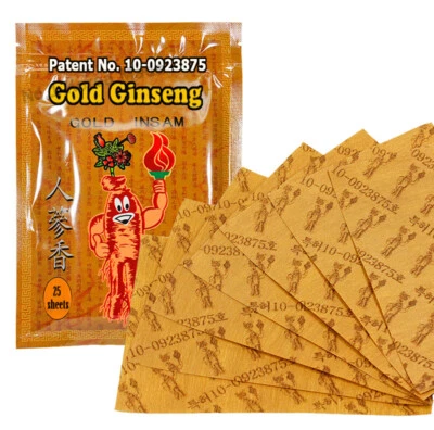 Gold Ginseng Hot Pack Pad Patch Sheet Tape 1PACK(25ea)/NO.1 Korean Made - Image 1 of 4