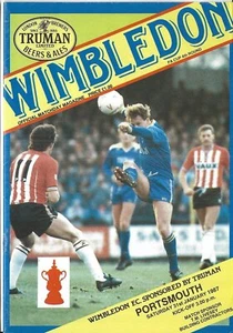 Football Programme>WIMBLEDON v PORTSMOUTH Jan 1987 FAC - Picture 1 of 1