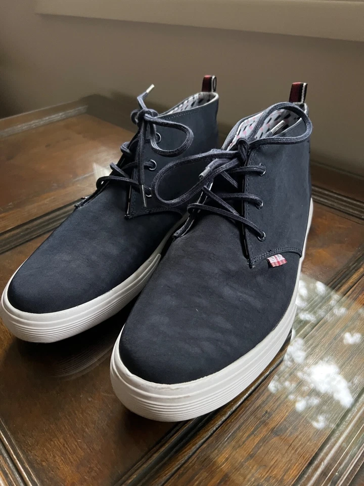Ben Sherman Мужская синий холст чукка стиль шнурует вверх обувь США 11 EUR 44 Великобритании 10  - Изображение 1 из 4
