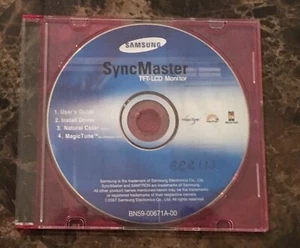 *PC Software CD-ROM Samsung SyncMaster TFT-LCD Monitor - Photo 1/2