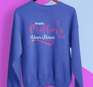 Personalised Your Name Sweatshirt Mother's Day Family Ladies Celebration Gifts - Picture 1 of 24