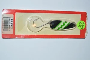 older northern king lures spoon glows in the dark black & white 2 1/8" - Picture 1 of 4