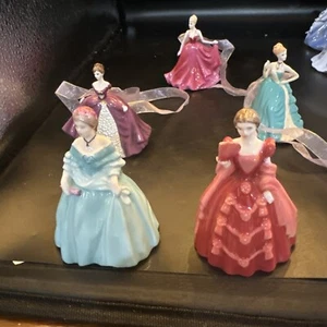 coalport figurines limited edition Lot Of 5 Ornaments 3 1/4 In Size - Picture 1 of 12