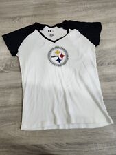 Pittsburgh Steelers NFL Women's T Shirt Extra Large - XL White Black Yellow